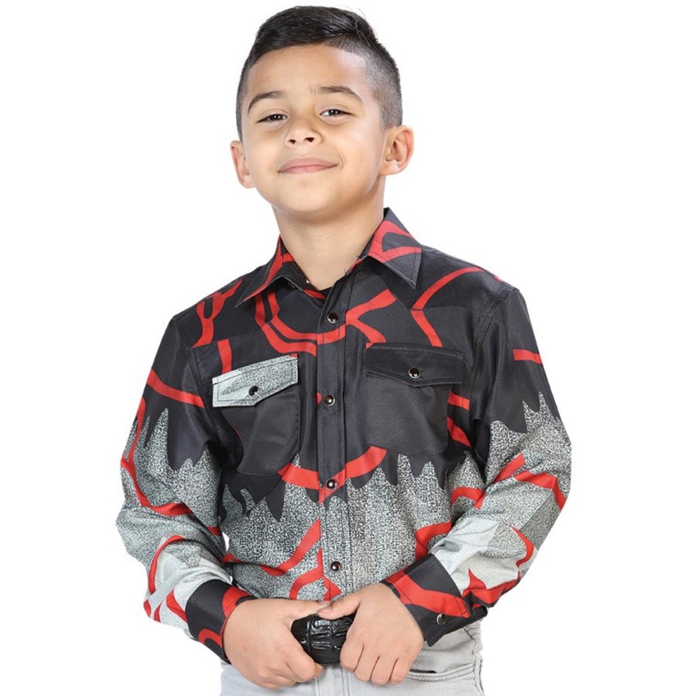 Black Button Up Kids Shirt